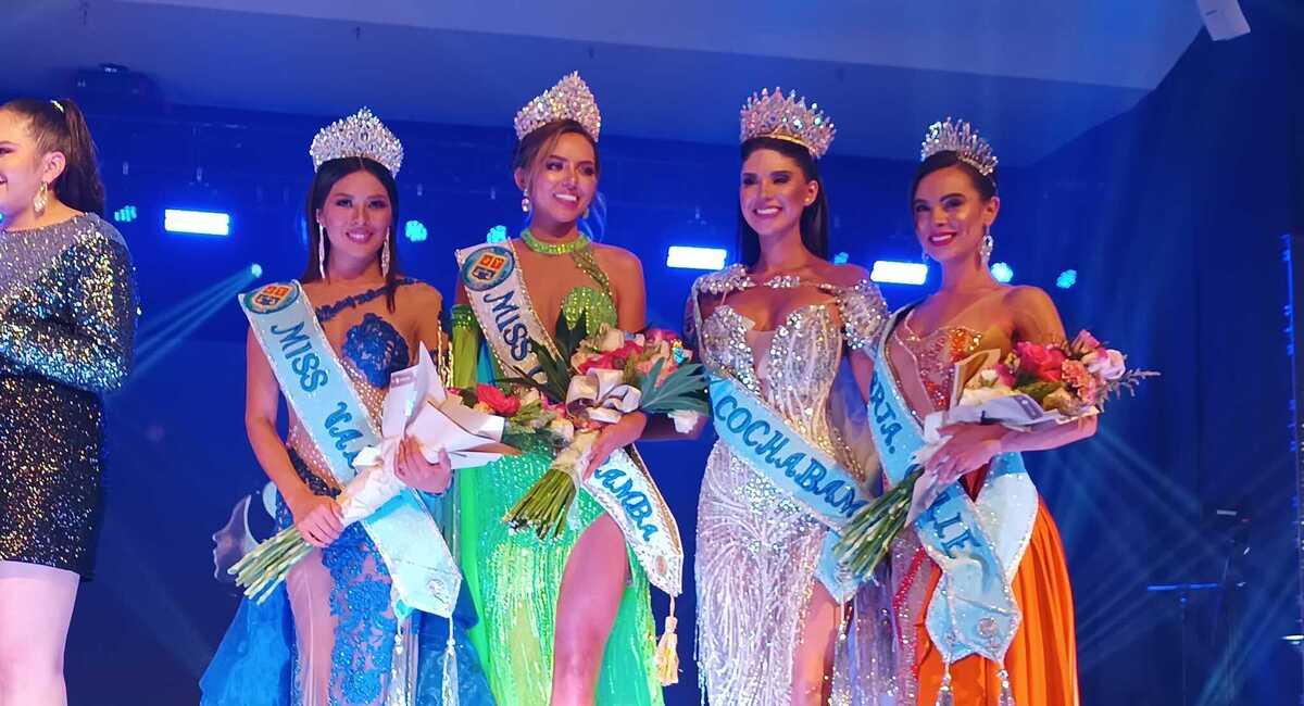 Las cuatro representantes cochabambinas irán al Miss Bolivia en julio. Foto: Facebook Licenia Quispe