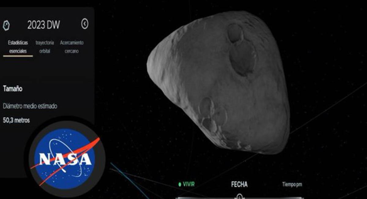 El asteroide tiene 1 posibilidad de impactar contra la Tierra dicen los expertos. Foto: Twitter Captura @NASA.