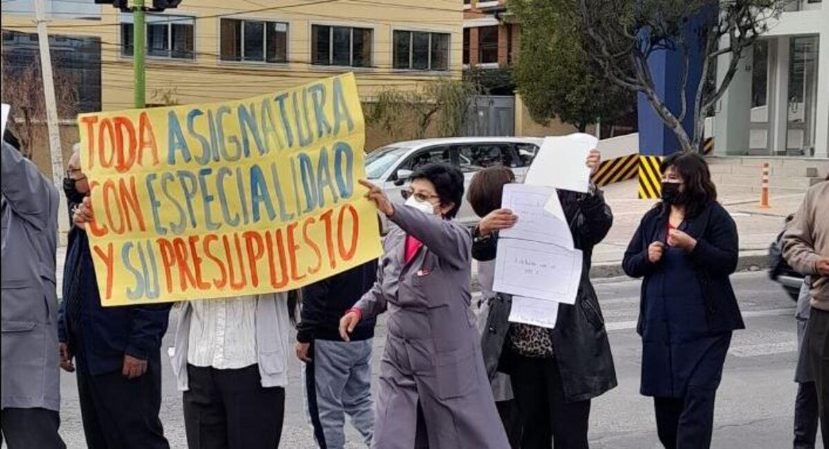 Los maestros advirtieron con un paro de 24 horas si no se llega a un acuerdo. Foto: Facebook Magisterio de La Paz