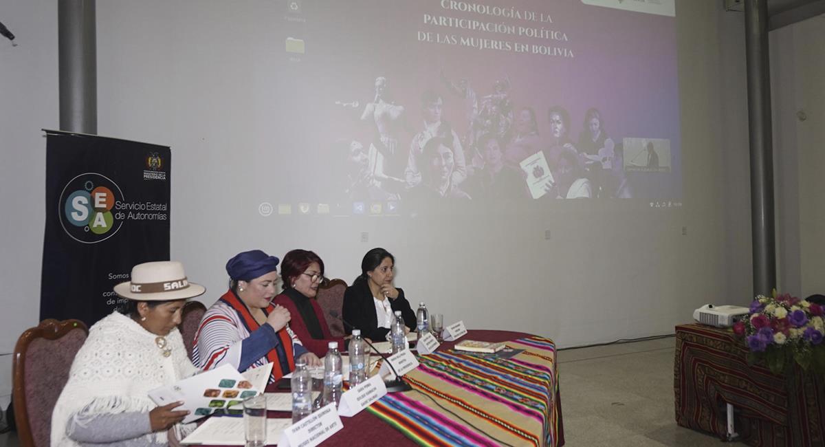 La historia y la participación de las mujeres en la política de Bolivia estará documentada en el portal. Foto: EFE
