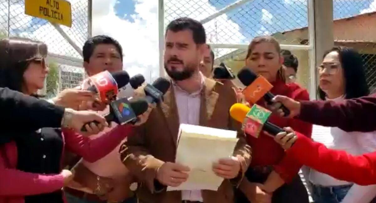 Efraín Suárez leyó la carta del gobernador donde pide a la CIDH conformar un nuevo GIEI. Foto: Facebook Jaime Herrera-Perodista