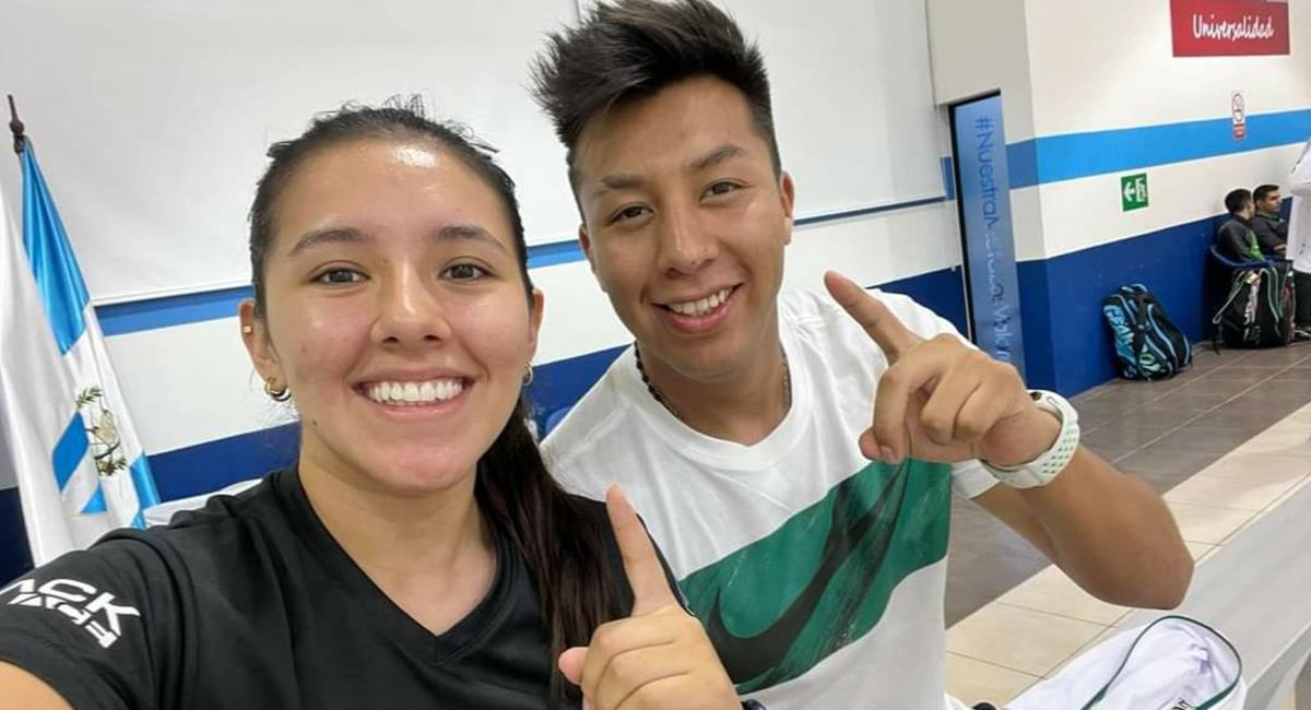 Angélica Barrios y Conrrado Moscoso lograron el título Panamericano mixto dobles de ráquetbol. Foto: Twitter Captura @AngelicaBarrios