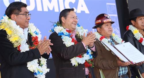 Arce anuncia inversión millonaria para la creación de la Industria Boliviana Química