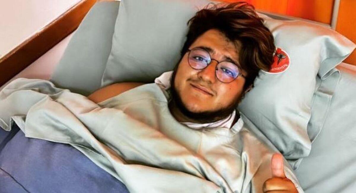 Juandy permanece en el hospital por el tener el húmero fracturado en tres partes. Foto: Instagram Juandyinsta