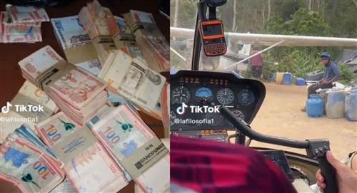 Supuesto "narco tiktoker" comparte videos de avionetas, precursores y maletas llenas de dinero