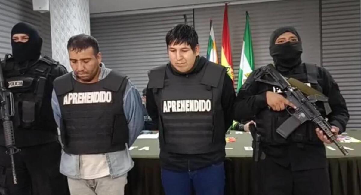 La Policía aprehendió a dos implicados en el secuestro registrado en Yapacaní. Foto: Facebook Comando Departamental de Policía Santa Cruz