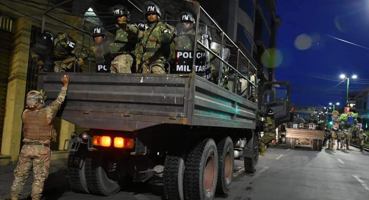 Fuerzas Armadas aseguran que no hay intención de "militarizar" ninguna región del país. Foto: Twitter Captura @engelpaz2021