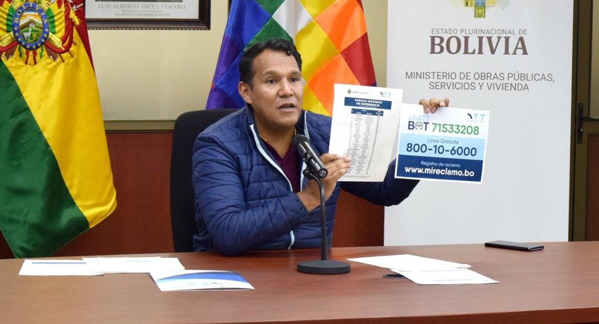 El director de la ATT, señaló que se pedirá información sobre el precio de los pasajes de todo el mes de agosto. Foto: Facebook ATT Bolivia