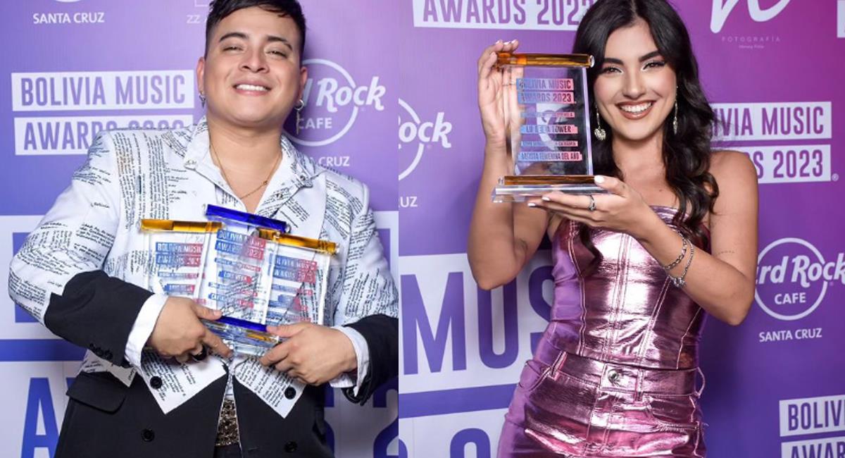 Los galardonados de la noche recibieron sus premios con alegría. Foto: Instagram Captura @BoliviaMusicAwards