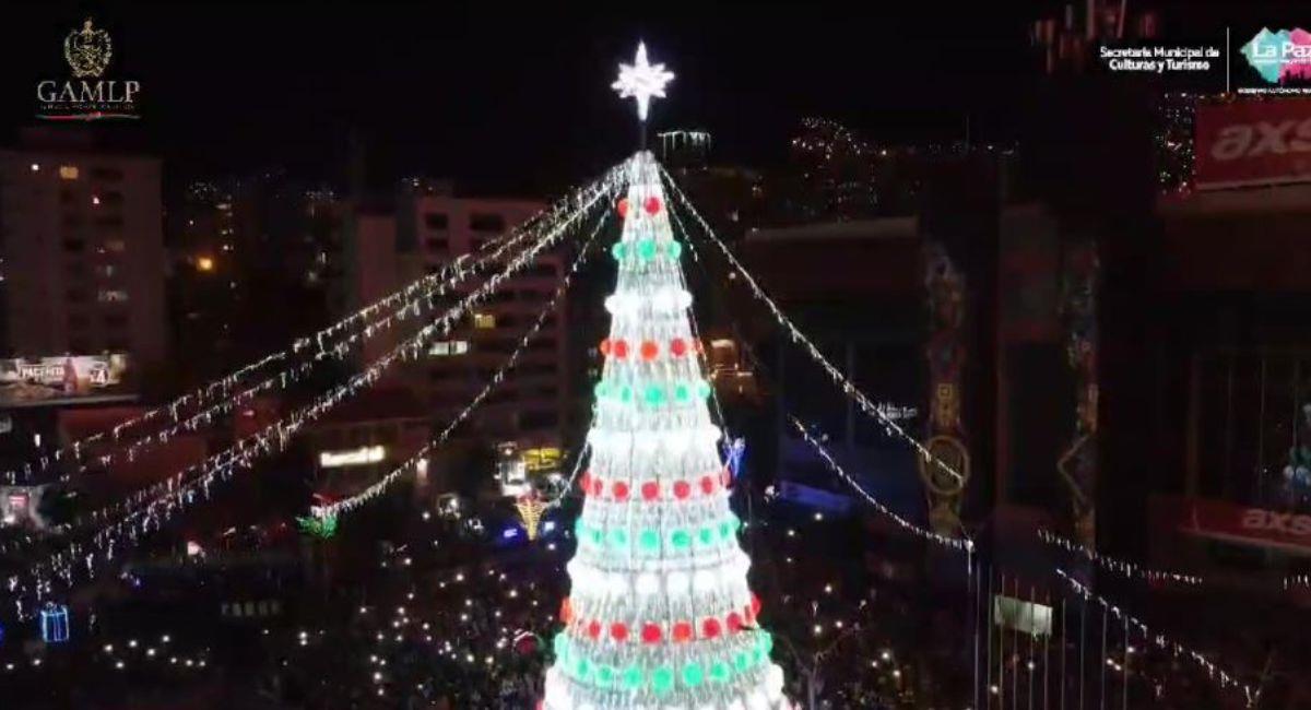 De esta manera, la ciudad de La Paz da inicio a las actividades navideñas. Foto: Facebook Captura La Paz Culturas