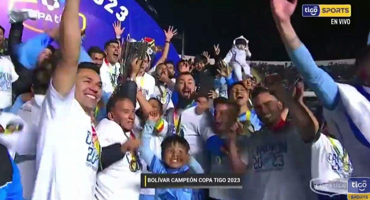 Este sería el título 31 del Bolívar en la historia de logros del club. Foto: Twitter Captura video @TigoSports.