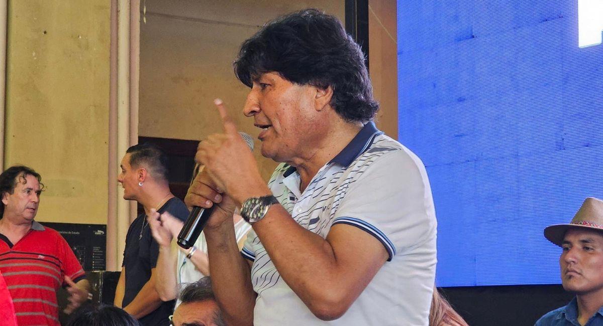Evo Morales responsabiliza al presidente Luis Arce de cualquier atentado contra su vida. Foto: Facebook Evo Morales Ayma