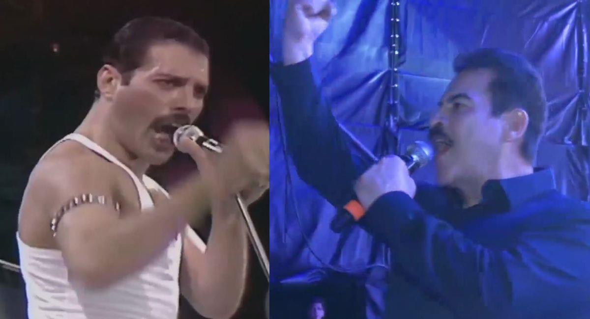 Manfred Reyes Villa, es comparado con Freddie Mercury, debido al parecido del bigote característico del interprete. Foto: Facebook Manfred Reyes Villa