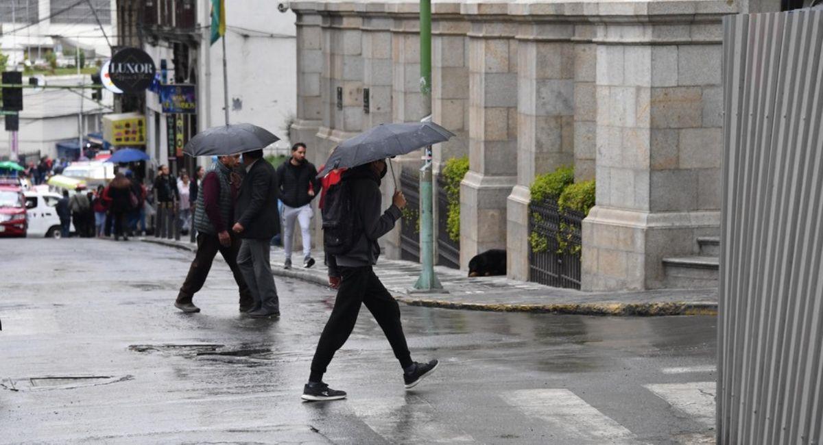 Se continuarán registrando intensas lluvias en las ciudades de La Paz y El Alto. Foto: ABI