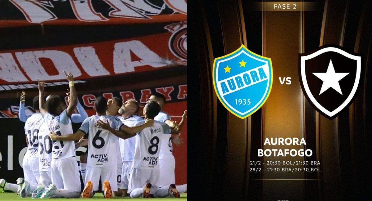 Aurora busca ganarle al Botafogo tras lograr pasar a la segunda fase de la Copa Libertadores. Foto: Twitter Captura @CopaLibertadores.