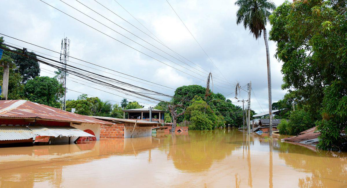 Ya suman seis días de la inundación por el desborde del río Acre. Foto: Facebook GAMC
