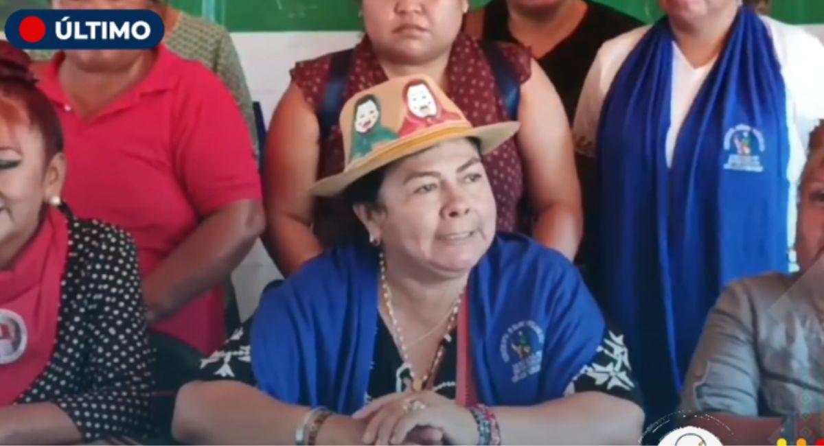 La Federación de Mujeres Campesinas de Santa Cruz, rechazó las intensiones de Evo Morales. Foto: Twitter Captura video.