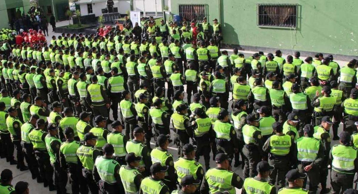 Los efectivos de la Policía Boliviana serán acuartelados un día antes del Censo. Foto: ABI