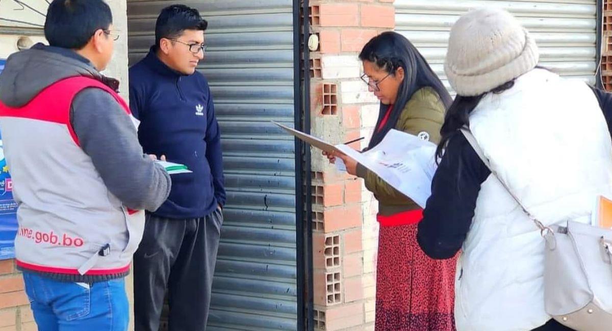 El Censo de Población y Vivienda 2024 en El Alto inició a la cabeza de la alcaldesa de la urbe alteña. Foto: Facebook Eva Copa
