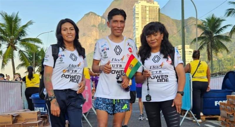 Garibay regresó a Bolivia tras ganar maratón en Brasil